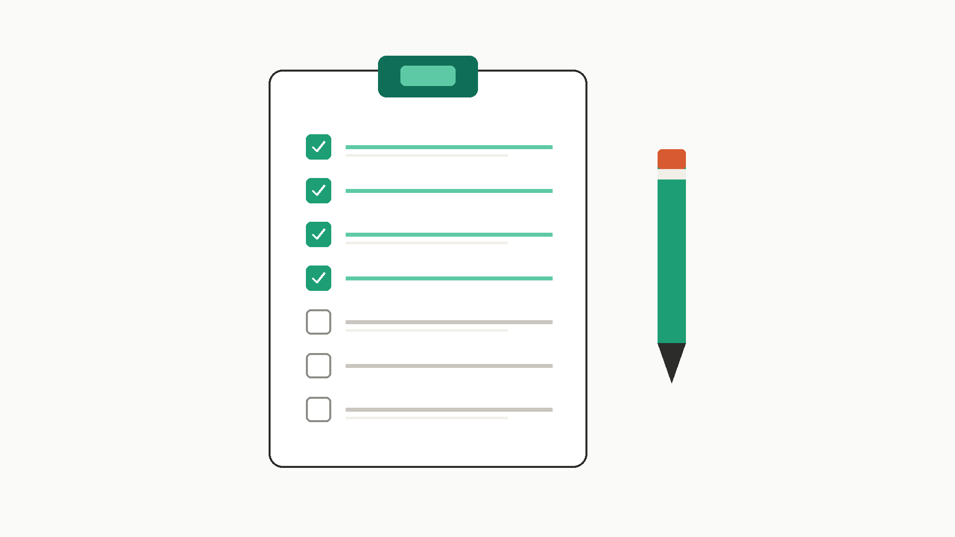 Checklist illustration for responsible borrowing before taking a loan